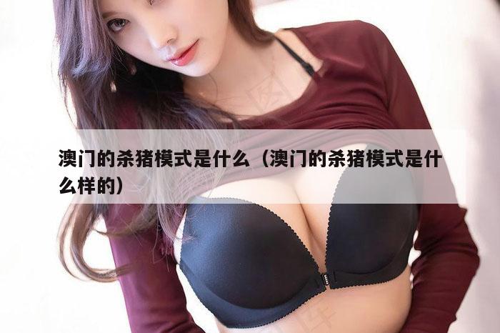 澳门的杀猪模式是什么（澳门的杀猪模式是什么样的）